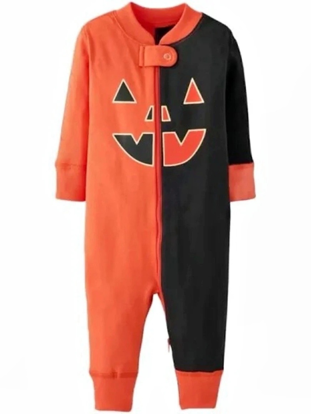 Hanna Anderson Baby Halloween Organic Cotton Pumpkin Carving Sleeper Halloween